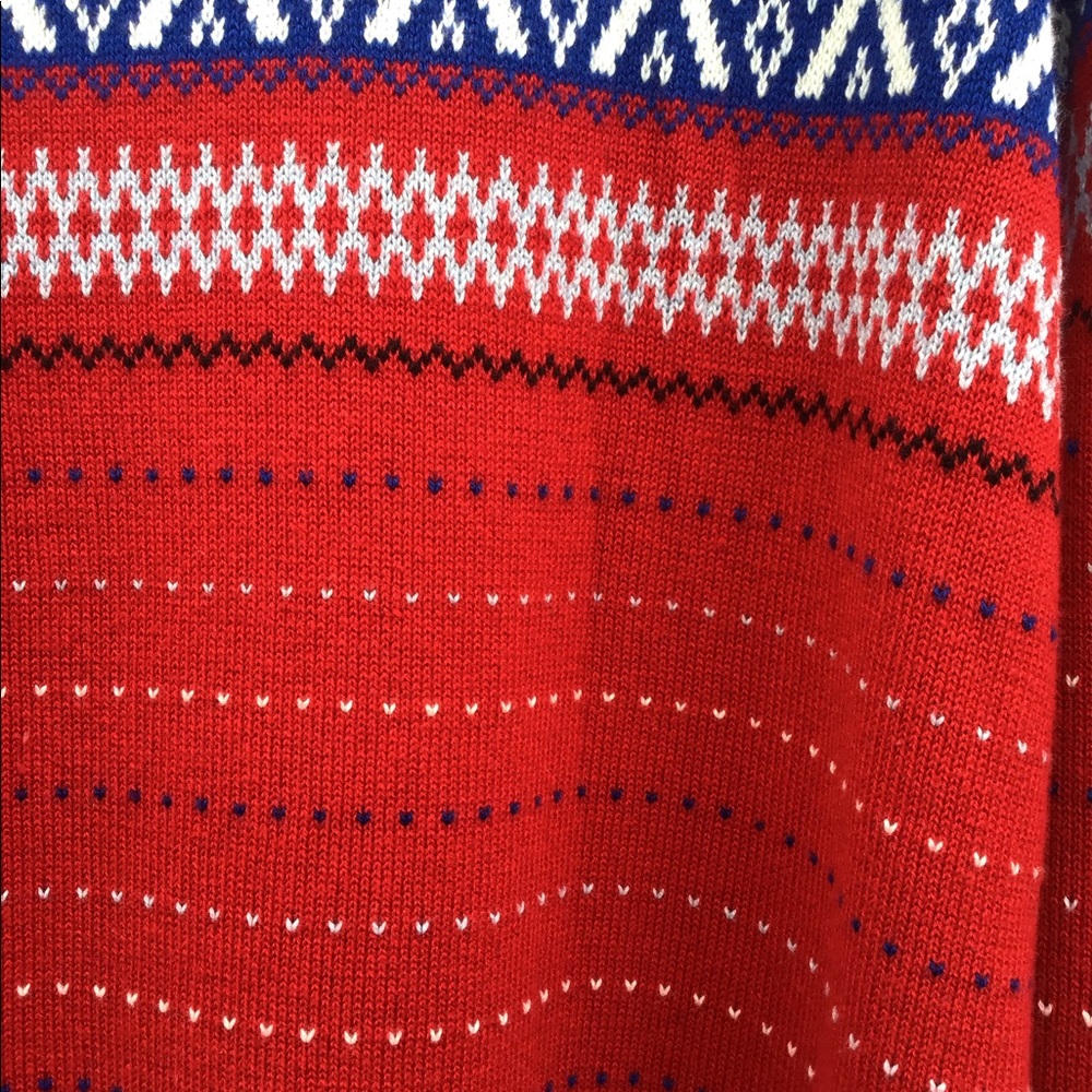 NWT Talbots Cute Red White Blues Patterned Stripes - Picture 3 of 7